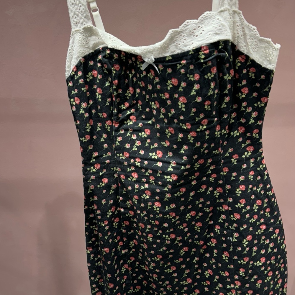 For Love & Lemons - Floral Lace-Trimmed Dress